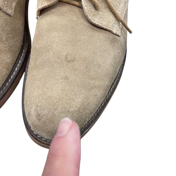 David Wilson Mens tan suede Lace-Up Oxfords dress shoes Size 9.5D SKU 9436 - Picture 10 of 14